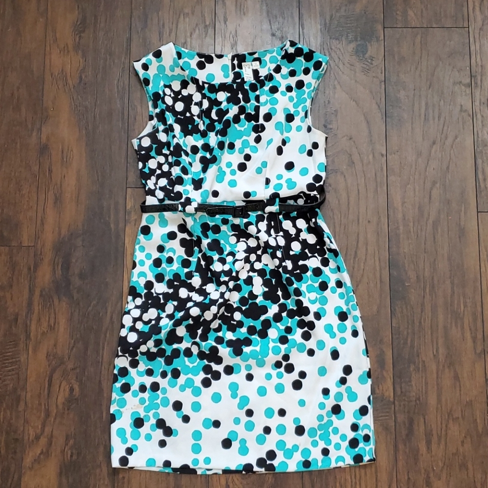 Womens Dress teal/black/white Size 12
